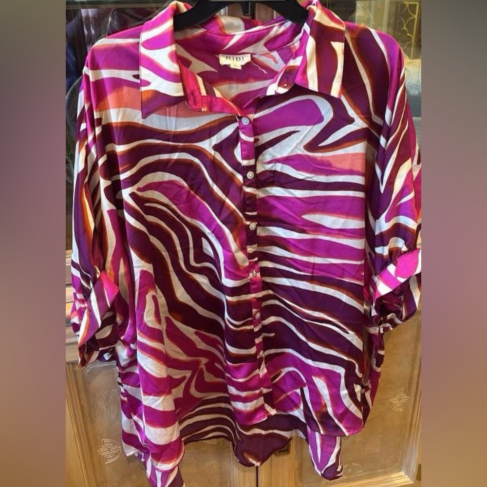Vibrant Pink and Purple Women's Top